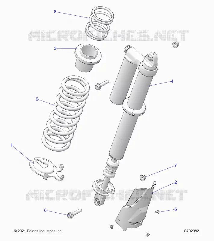 SUSPENSION, REAR SUPPORT AMORTISSEUR , STANDARD/PREMIUM