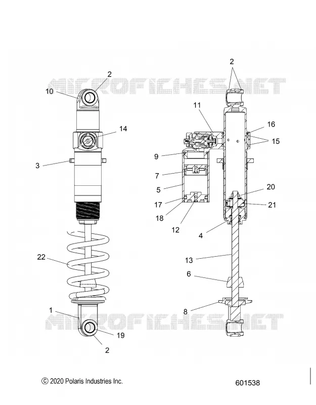 SUSPENSION, AMORTISSEUR ARRIERE TRACK