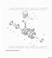 ENGINE, PISTON AND VILEBREQUIN