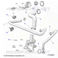 MOTEUR, WATERPUMP AND BYPASS