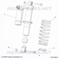 SUSPENSION, AMORTISSEUR AVANT