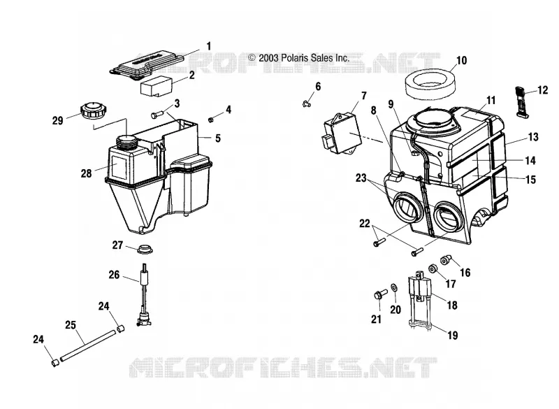 RESERVOIR D'HUILE/BOITE A AIR