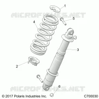 SUSPENSION, REAR SUPPORT AMORTISSEUR 