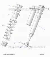 SUSPENSION, AMORTISSEUR AVANT MOUNTING, DELUXE