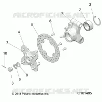 SUSPENSION ARRIERE HUB AND BEARING CARRIER