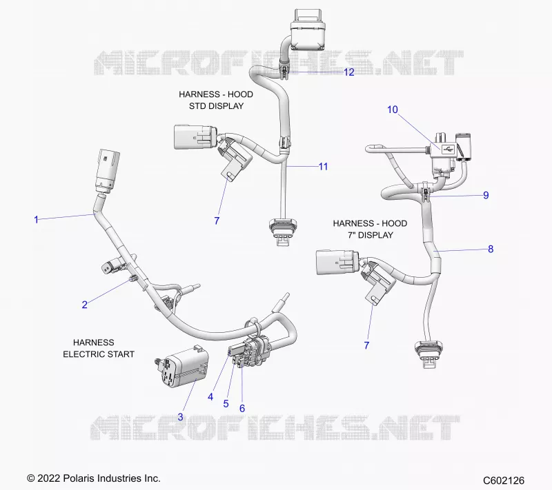 ELECTRICITE, WIRE HARNESS, HOOD, ELECTRIC START