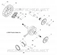 MOTEUR, VILEBREQUIN AND PISTON