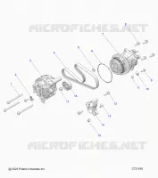 ENGINE, ALTERNATEUR AND COMPRESSOR