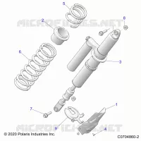 SUSPENSION, REAR SUPPORT AMORTISSEUR , DELUXE