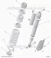 SUSPENSION, REAR SUPPORT AMORTISSEUR 