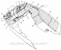 PROTECTION ANTI CHALEUR CARROSSERIE AVANT ULTRA SPX 0975678, ULTRA SPX SE H975678 and EUROPEAN ULTRA SPX (4939533953A009)