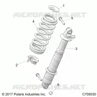 SUSPENSION, REAR SUPPORT AMORTISSEUR 