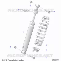 SUSPENSION, AMORTISSEUR AVANT