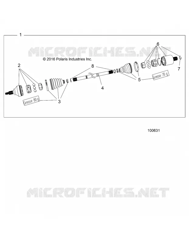 DRIVE TRAIN, TRANSMISSION ARRIERE SHAFT