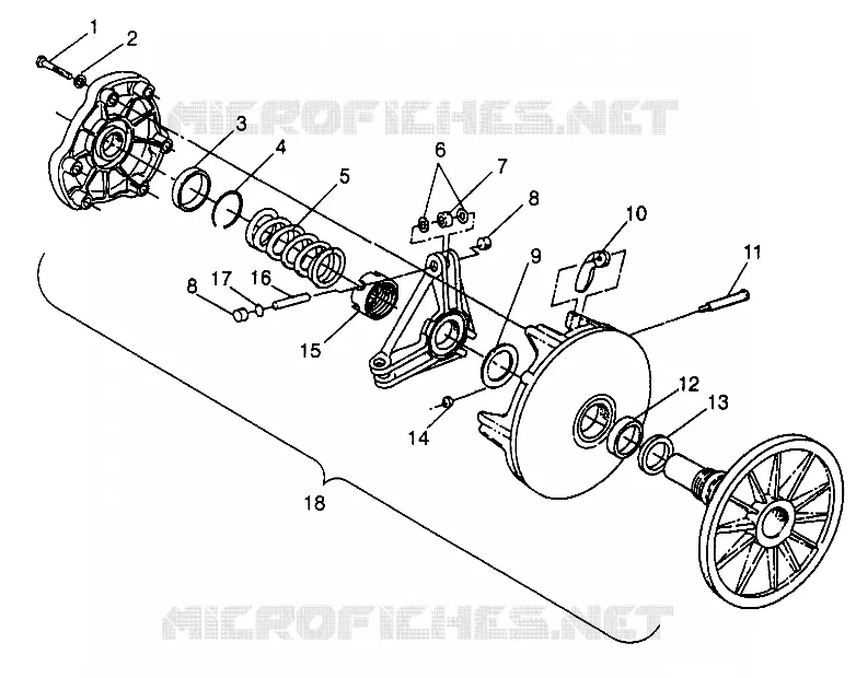 EMBRAYAGE DE TRANSMISSION TRAIL RMK 0970961 (4938333833B012)