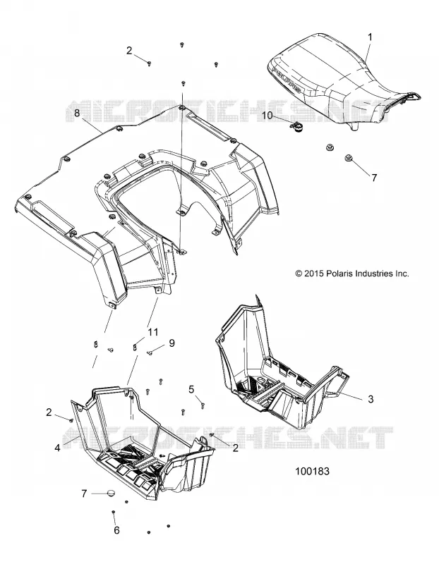 HABITACLE ARRIERE, SEAT AND FOOTWELLS