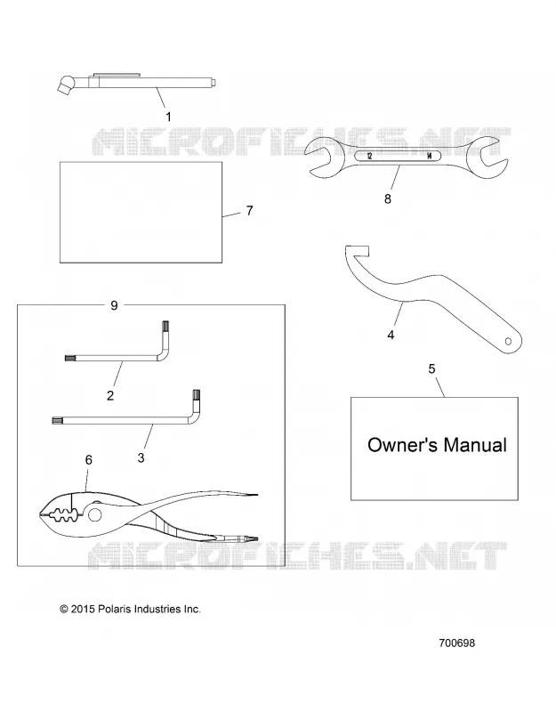 REFERENCES, TOOL KIT AND MANUEL DU PROPRIETAIRES