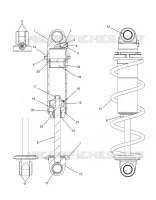 SUSPENSION, AMORTISSEUR AVANT TRACK