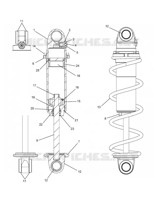 SUSPENSION, AMORTISSEUR AVANT TRACK