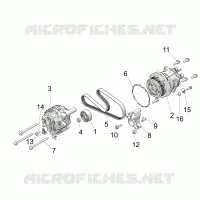 ENGINE, ALTERNATEUR AND COMPRESSOR