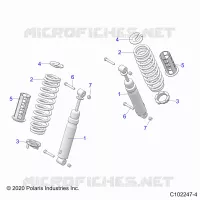 SUSPENSION ARRIERE SHOCKS AND MOUNTING