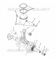VILEBREQUIN AND PISTON ASSEMBLY 250 6X6 / W928727 (4922842284044A)