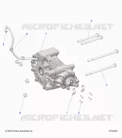 SYSTÃˆME DE TRANSMISSION, GEARCASE, REAR, MOUNTING