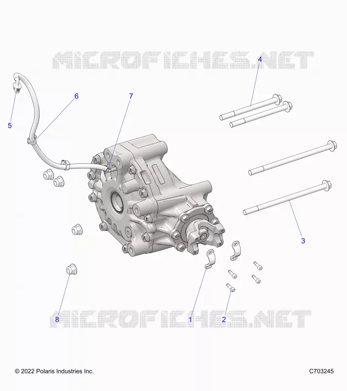 SYSTÃˆME DE TRANSMISSION, GEARCASE, REAR, MOUNTING