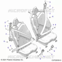SIEGE BELT MOUNTING, REAR, STANDARD -Z22R4E92AD/AJ (C0703030-5)
