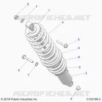 SUSPENSION, REAR SUPPORT AMORTISSEUR 