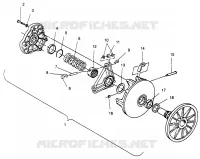 EMBRAYAGE DE TRANSMISSION 500 EFI SKS 0962574, 500 EFI RMK 0962974, AND EUROPEAN 500 EFI (4931983198C001)