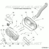 DRIVE TRAIN, COUVERCLE D'EMBRAYAGE AND DUCTING