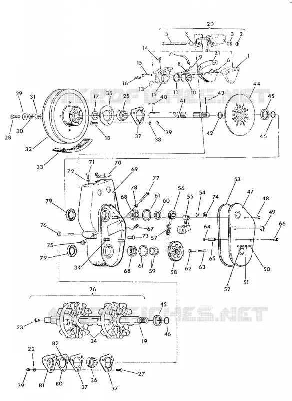 FREIN ET CARTER DE CHAINEE 500 AND 500 CLASSIC FROM SERIAL NUMBER 1808615