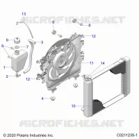 ENGINE, SYSTÃˆME DE REFROIDISSEMENT, RADIATOR, FAN & OVERFLOW BOTTLE