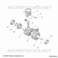 ENGINE, PISTON AND VILEBREQUIN