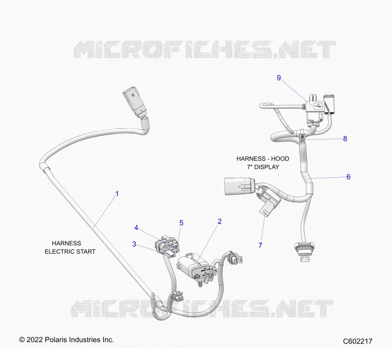 ELECTRICITE, WIRE HARNESS, HOOD, ELECTRIC START