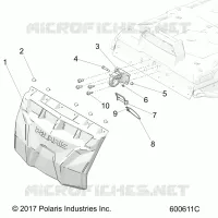 BODY, SNOW FLAP AND HITCH