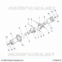 SUSPENSION ARRIERE HUBS, CARRIER AND BRAKE DISC