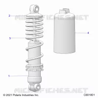 SUSPENSION, AMORTISSEUR AVANT TRACK