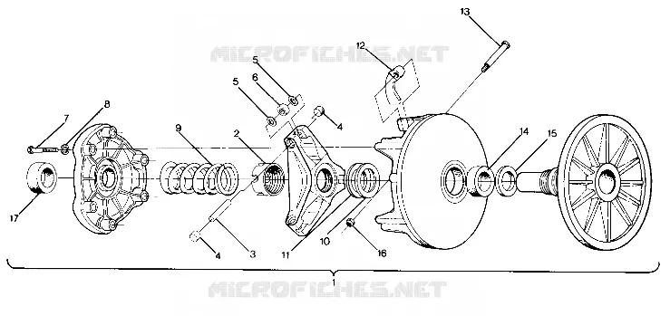 EMBRAYAGE DE TRANSMISSION 400, 500, 500 CLASSIC AND 650 (4915411541014A)