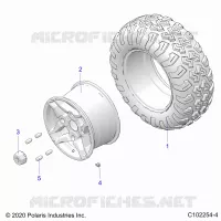 ROUES, REAR TIRE