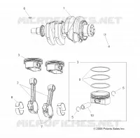MOTEUR, VILEBREQUIN AND PISTON