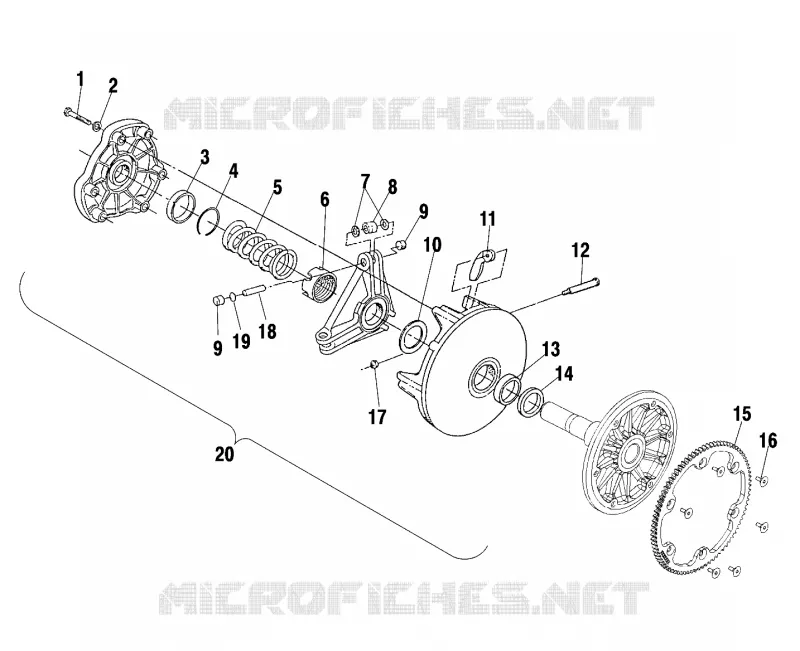 EMBRAYAGE DE TRANSMISSION (ELECTRIC START MODELS)