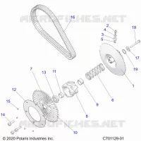 SYSTÃˆME DE TRANSMISSION, SECONDARY CLUTCH/BELT