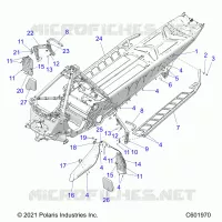 CHASSIS, PROTECTION D'EMBRAYAGE, FOOTRESTS, AND RUNNING BOARDS