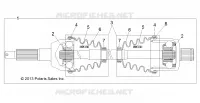 DRIVE TRAIN, TRANSMISSION ARRIERE SHAFT