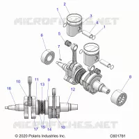 ENGINE, PISTON AND VILEBREQUIN