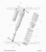 SUSPENSION, REAR SUPPORT AMORTISSEUR 