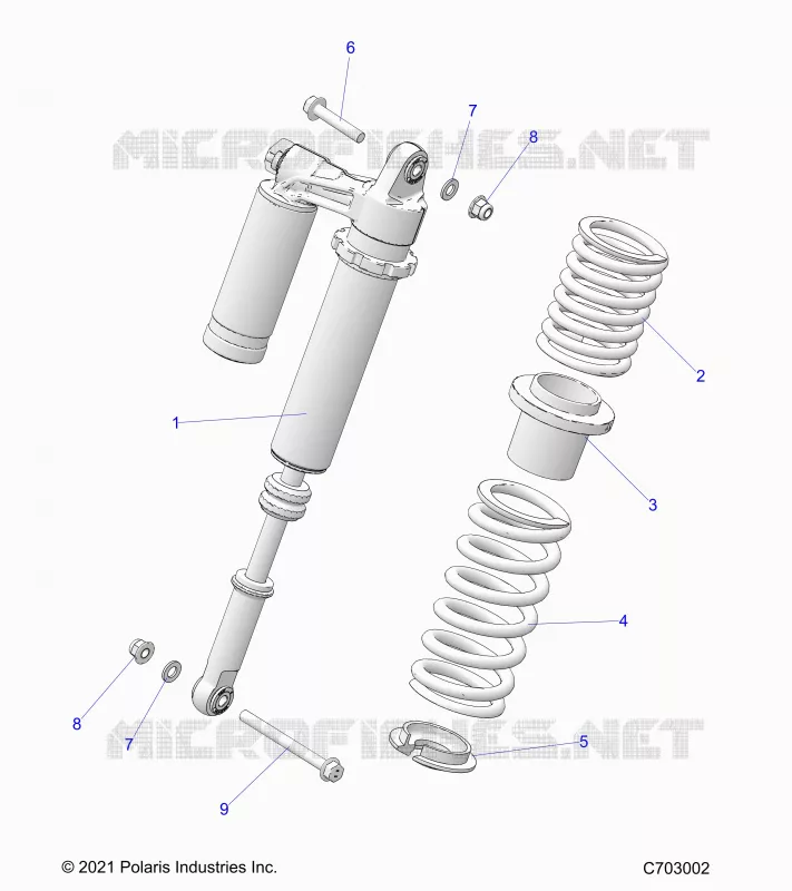 SUSPENSION, REAR SUPPORT AMORTISSEUR 