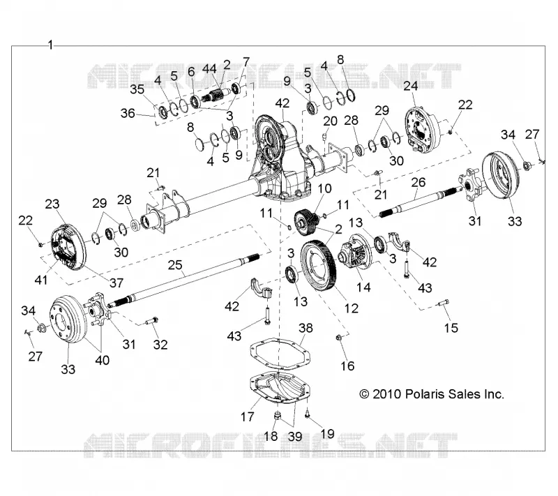 SYSTÈME DE TRANSMISSION, AXLE, REAR